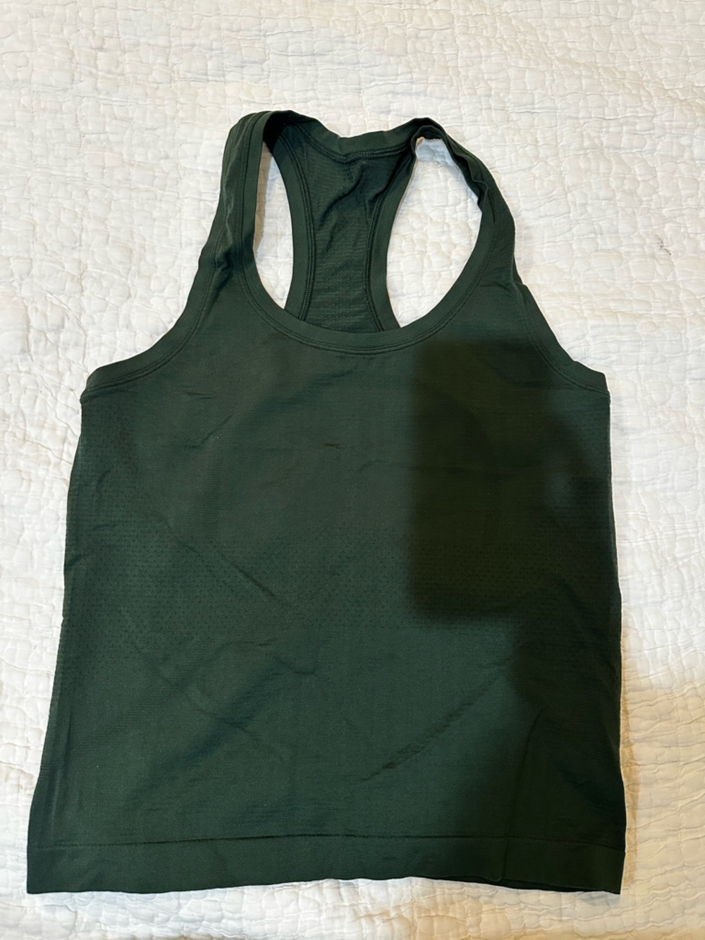 Deep Green Ribbed Tank Top